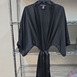 Victoria's Secret Black Satin Robe